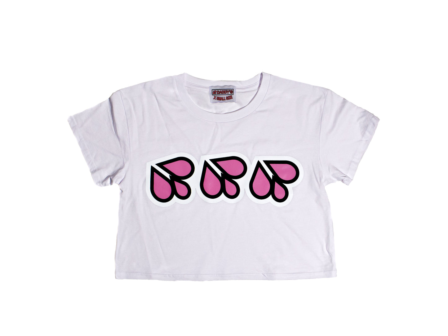 Triple Splash Crop Shirt (2023)(White/Pink)